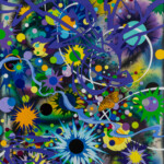 Stargazer, (Great Basin silverspot butterfly), 2024, 40 x 32 inches, acrylic on canvas.