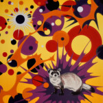 Ferret in the Headlights (black-footed ferret)