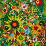 The Magic Garden, (California spotted owl), 2026, 56 x 46 inches, acrylic on canvas.